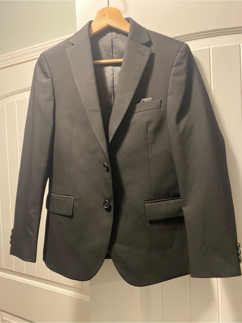 Brooks Brothers Wool Blazer Boy’s Size 10 Black 2 Button Suit Jacket
